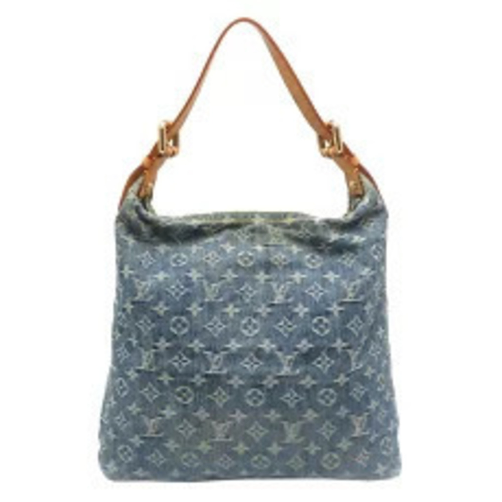 Louis Vuitton Shoulder Baggy Monogram Denim Blue Bag